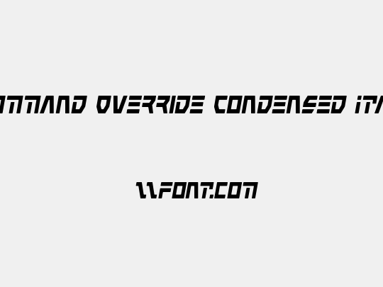 Command Override Condensed Italic