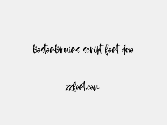 BostonBruins script font duo