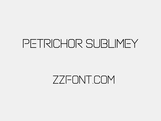Petrichor Sublimey