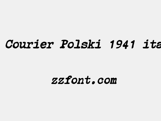 zai Courier Polski 1941 italic