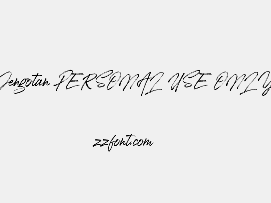 Jengotan PERSONAL USE ONLY