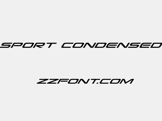 Grand Sport Condensed Italic
