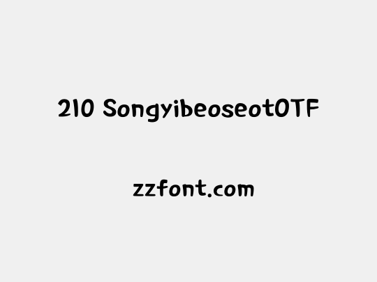 210 SongyibeoseotOTF