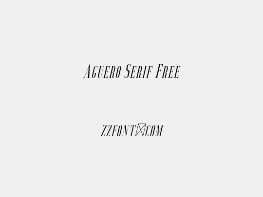 Aguero Serif Free