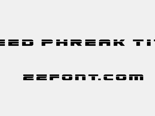 Speed Phreak Title