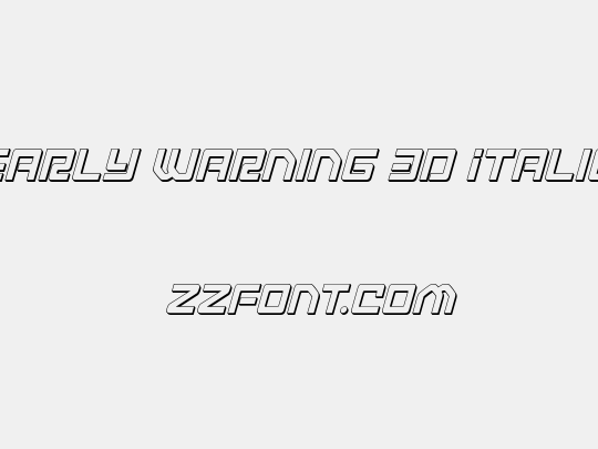 Early Warning 3D Italic