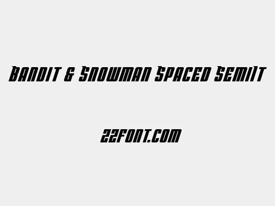 Bandit & Snowman Spaced SemiIt