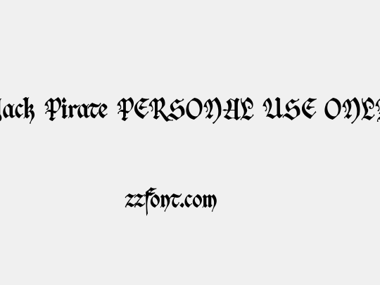 Jack Pirate PERSONAL USE ONLY