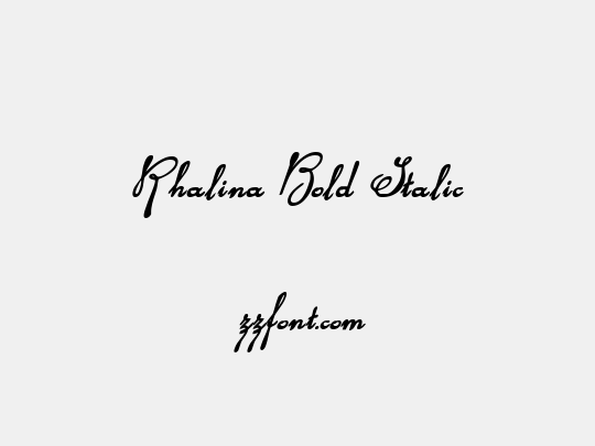 Rhalina Bold Italic