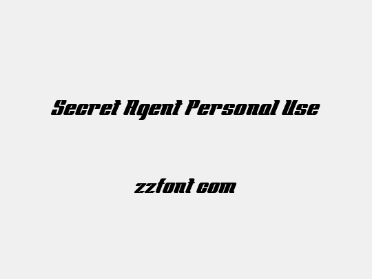 Secret Agent Personal Use