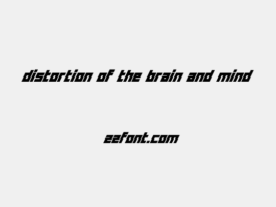 Distortion Of The Brain And Mind