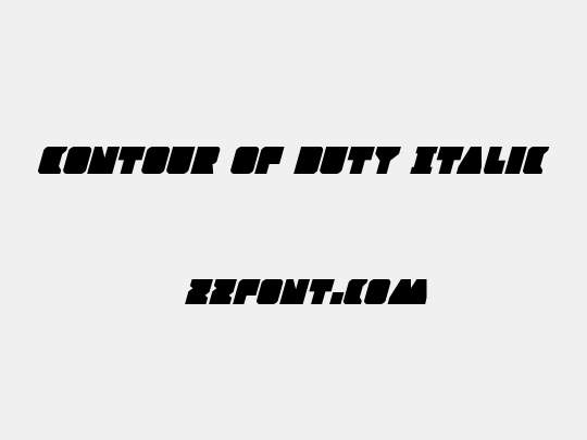 Contour of Duty Italic
