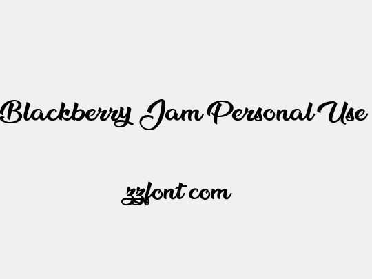 Blackberry Jam Personal Use