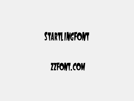 StartlingFont