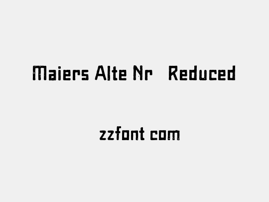 Maiers Alte Nr.8 Reduced