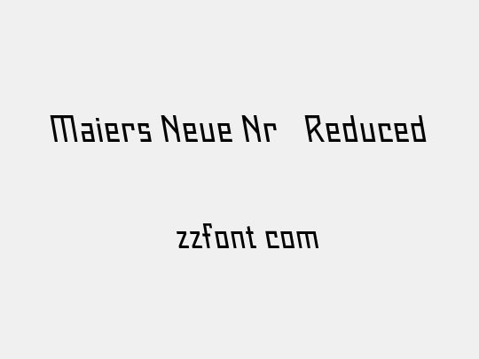 Maiers Neue Nr.8 Reduced