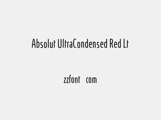 Absolut UltraCondensed Red Lt
