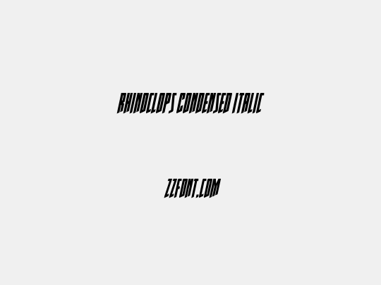 Rhinoclops Condensed Italic