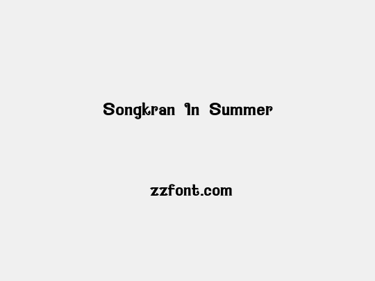 Songkran In Summer