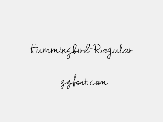 Hummingbird-Regular
