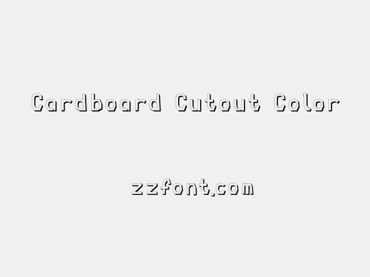 Cardboard Cutout Color