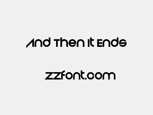 And Then It Ends