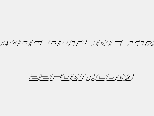 Sea-Dog Outline Italic