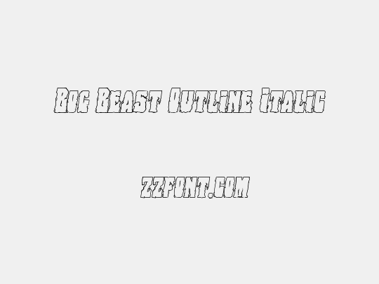 Bog Beast Outline Italic