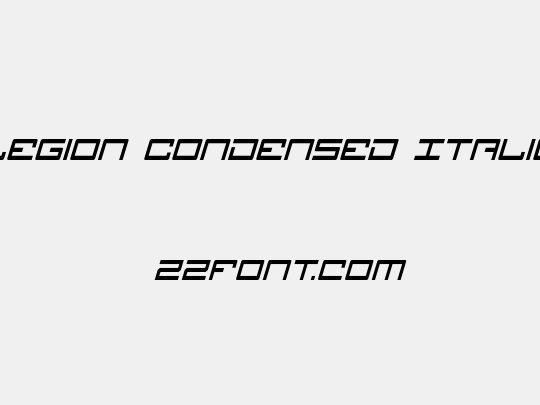 Legion Condensed Italic