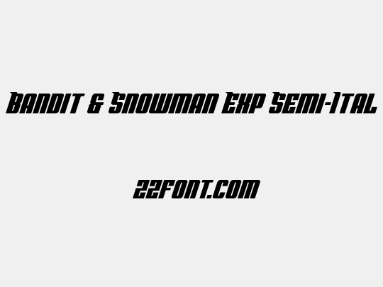 Bandit & Snowman Exp Semi-Ital