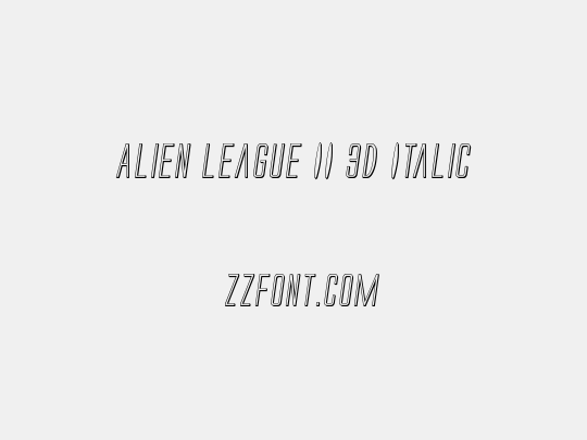 Alien League II 3D Italic