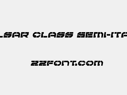 Pulsar Class Semi-Italic