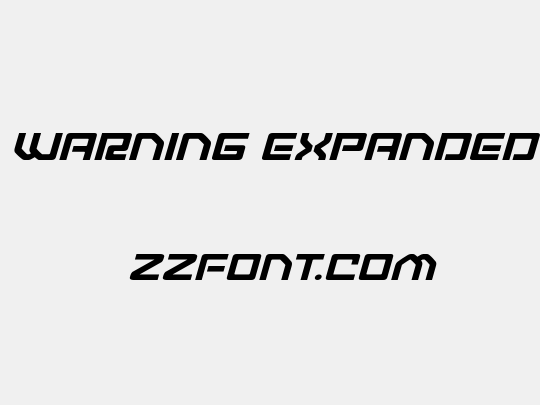 Early Warning Expanded Italic