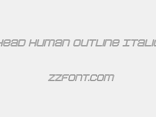 Head Human Outline Italic