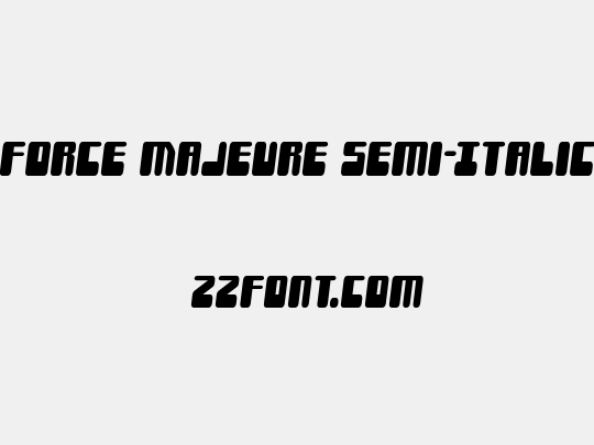 Force Majeure Semi-Italic