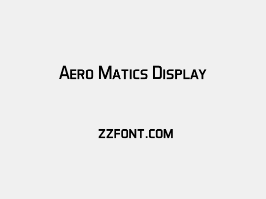 Aero Matics Display
