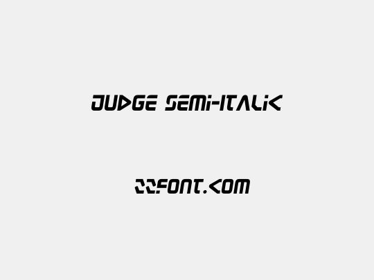 Judge Semi-Italic