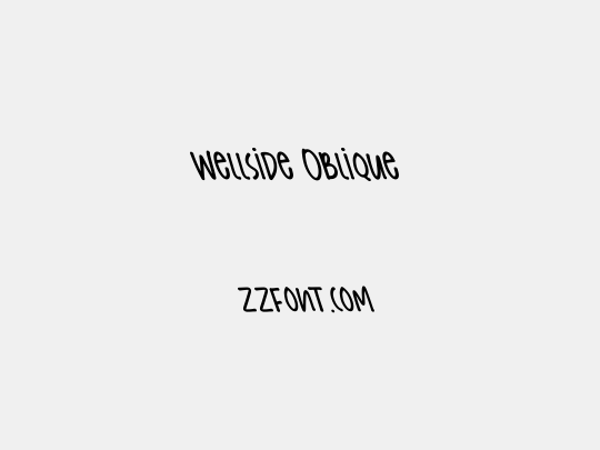 Wellside Oblique