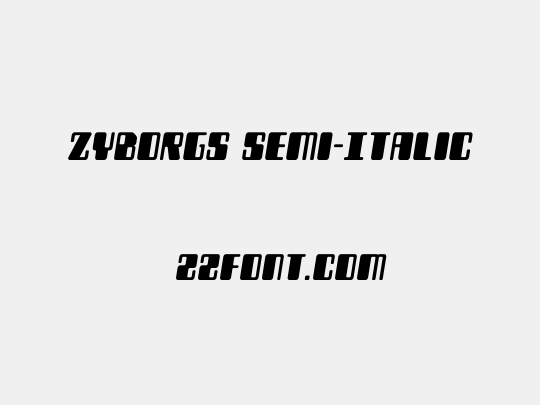 Zyborgs Semi-Italic