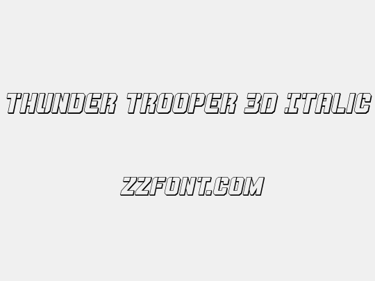 Thunder Trooper 3D Italic