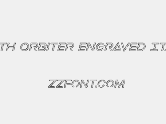 Earth Orbiter Engraved Italic