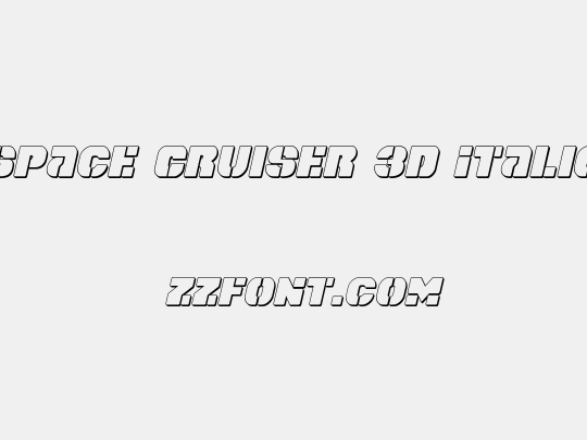 Space Cruiser 3D Italic