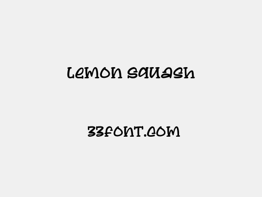 Lemon Squash
