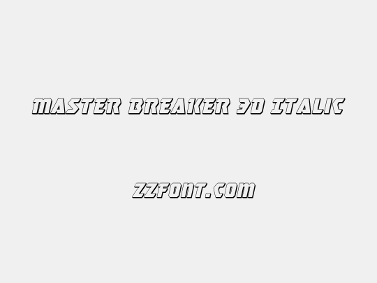 Master Breaker 3D Italic