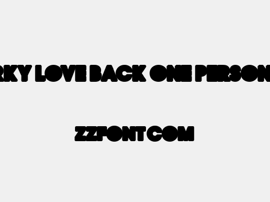 QUIRKY LOVE BACK ONE PERSONAL U