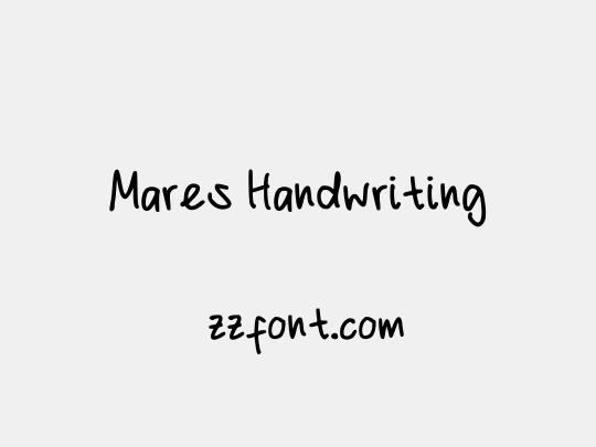 Mares Handwriting