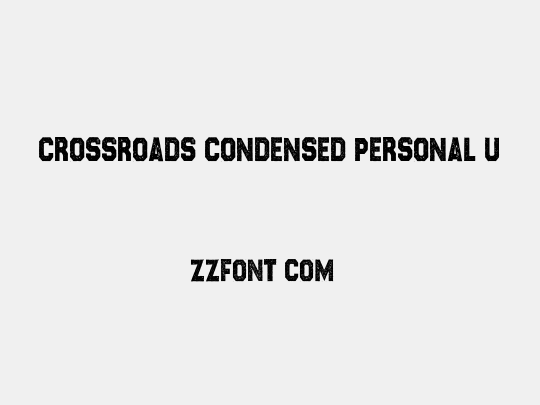 CROSSROADS CONDENSED PERSONAL U
