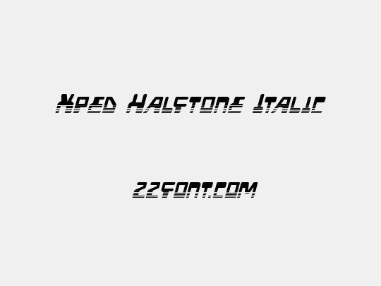 Xped Halftone Italic