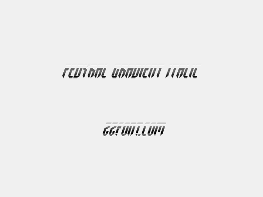 Fedyral Gradient Italic