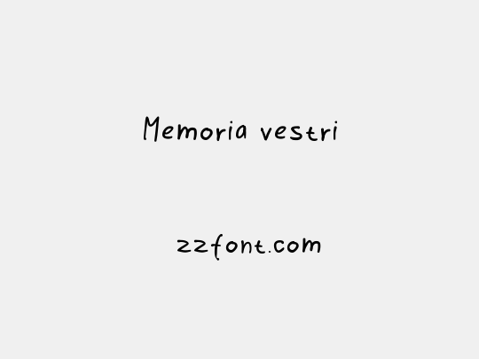Memoria vestri